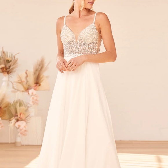 Lulus Dresses & Skirts - Lulus White Beaded Dress